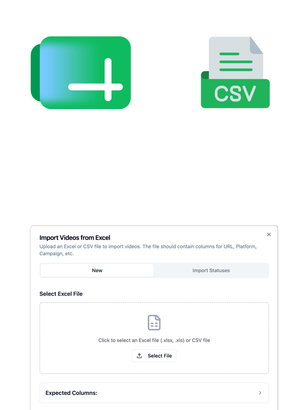 Export & import from CSV or Google Sheets